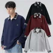 (店+)Fingercroxx FGXX BAPE A BATHING APE 格紋學院風 小猿人頭 撞色 POLO衫 長袖上衣