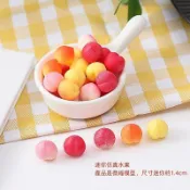 ☆荳荳龍~DIY手作黏土☆迷你仿真水果 微縮 水蜜桃 葡萄 Q彈食玩配件 袖珍屋