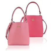 COACH 立體馬車LOGO荔枝紋皮革手提/斜背兩用水桶包(多色)｜100%原廠真品｜JS Maxx官方旗艦館
