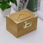【川澤百貨】Metis 竹木存錢箱帶鎖存錢罐創意密碼鎖百寶箱儲蓄罐成人收納木盒子
