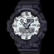 CASIO 卡西歐 G-SHOCK 潮流 大錶徑 雙顯示運動腕表 - 黑x白 (GA-700WD-1A) [秀時堂]