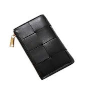 【BOTTEGA VENETA 寶緹嘉】BV Cassette Medium Bi-Fold 對折 零錢包 卡夾 中夾 皮夾 短夾 黑色 750262