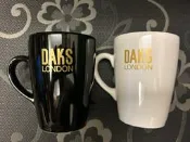 全新_ DAKS LONDON 黑白對杯一組 （高10.5公分）