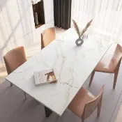 【西格傢飾】簡約大理石紋矽膠桌墊60x120cm(防水/防污/防燙/桌布/餐桌墊/茶几墊/桌墊/桌巾/滑鼠墊)