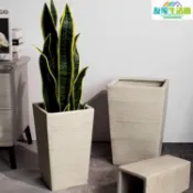 免運 粗粒透氣復古花盆陶瓷金錢樹虎皮蘭民宿客廳落地花盆手工製作清倉 TJ-D-1115 快速出貨 公司貨