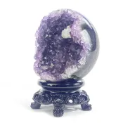 (店+)蕊晶REGENE 瑪瑙星鑽彩晶方解石共生晶球/晶鎮紫水晶、紫晶鎮、水晶球、瑪瑙、水晶消磁、水晶擺飾、避邪、開運招財、風水擺設