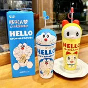 哆啦a夢水杯不鏽鋼保溫杯卡通600ml大容量冰霸杯學生喝水杯子