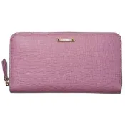 FENDI 防刮牛皮品牌LOGO多卡機能拉鍊長夾(紫色/8M0299)