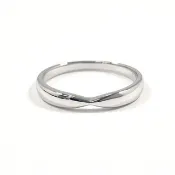 【日本直送 中古美品】15 號 蒂芙尼 TIFFANY&Co. 戒指 婚戒 Harmony Pt950 鉑金 銀色