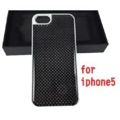 【促銷】蘋果手機殼 iphone5手機殼 保護套保護殼 黑底白邊 碳纖維CARBON 421