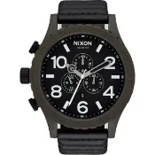 【NIXON】51-30 CHRONO LEATHER 潛龍諜影運動腕錶(A1242138)