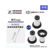(店+)3入組-適用Jway JY-SV12 JY-SV12M無線極輕量吸塵器替換用 HEPA濾網濾芯 