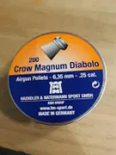 【瑞隆工坊】現貨 德國製 H&N Crow Magnum 6.35mm 1.7g 200入 鉛彈 喇叭彈 大口中凹彈