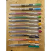日本MUJI 無印良品 舊款按壓滑順膠墨筆，自由換芯按壓滑順膠墨筆，筆蓋式膠墨筆 / 筆芯