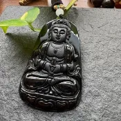 墨翠 禪定觀音墨翠 翡翠吊墜 天然翡翠A貨 QJ-0021