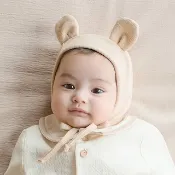 Happy Prince 韓國製 Bebe小熊天絲嬰兒童帽