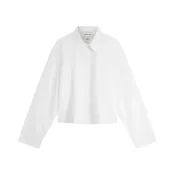 (店+)【CALVIN KLEIN】CALVIN KLEIN Jeans休閒復古辣妹短款純棉長袖襯衫 女款