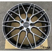 全新鋁圈VARRO VD06 17吋旋壓 黑車面刷絲 5孔 114 100 112 108 120 7.5J 8J 客製