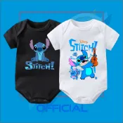 KATUN 嬰兒衣服套頭衫嬰兒 STITCH LILO 卡通迪士尼嬰兒套頭衫角色兒童品牌嬰兒套頭衫男孩女孩緊身連衣褲連身