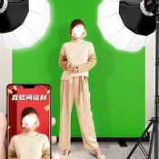 【限量供應】綠布升降間背景加厚背景布攜式像綠幕綠色摳地拉幕布