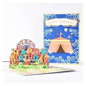 Paper Play 生日卡片-3D立體摩天輪嘉年華造型生日快樂卡片 祝福卡(3D卡片 立體卡片)