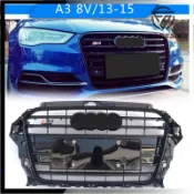 適用2013-2015款Audi奧迪A3/S3 8V 改裝S3款水箱罩 前保桿中網格柵 水箱護罩