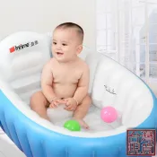 台灣現貨嬰幼兒充氣折疊浴缸 兒童戲水池 玩具池 攜帶式泡澡桶 游泳池浴缸 外出旅遊【SV6031】BO雜貨