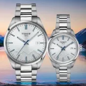 TISSOT 天梭 官方授權 PR100 少女峰特別款石英對錶 情侶手錶-40+34mm 周年慶獻禮 送禮推薦 T1504101103100+T1502101103101