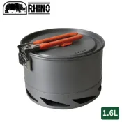 悠遊山水戶外生活館 【RHINO 犀牛 K-26 犀牛聚熱強效鍋1.6L】K-26/露營炊具/登山鍋具/野炊/摺疊鍋/單人鍋