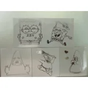 【 現貨】🤙🏻 海綿寶寶 金屬貼紙 派大星 海綿寶寶 簡約 卡通 可愛 小紅書風 防水貼紙  安全帽貼紙 筆電貼紙