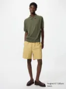 【UNIQLO】男裝 亞麻混紡休閒短褲 482260