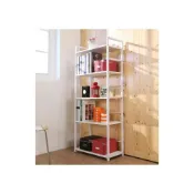 (店+)馥葉-台灣製 防潑水五層廚房櫃 置物架 附輪架 收納架 活動書架 隔層架 附輪收納架 電器架 收納櫃(SH6314)