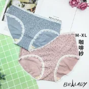 波蕾妮｜木棉花開 咖啡紗 中低腰包臀棉質內褲M-XL【M3027褲】無痕 高腰 中腰 低腰 吸濕排汗 901