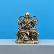 🌟臺灣熱賣🌟銅玄天上帝擺件真武大帝銅像玄武大帝武當山玄武神桌面金殿祖師爺 關聖帝君 中壇元帥 武財神 招財 招財擺飾