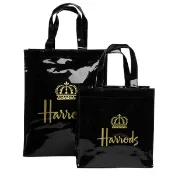 【monicoo】    Harrods新圖案 手提包 英倫名品 哈洛德 皇冠字母 PVC手提袋