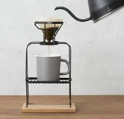★訂製★ 日本 Qahwa 手沖咖啡 錐形 濾杯 工業風 手沖架 實木 不銹鋼 不鏽鋼