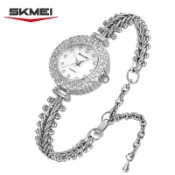 SKMEI 2729 鑽石套裝錶盤手鍊奢華手錶 Relojes De Mujer 新款時尚輕量女士石英手錶