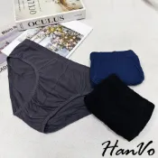 【HanVo】男款素色純棉透氣三角褲 獨立包裝 寬鬆薄款吸濕排汗內褲 流行男款內褲 內著 B05-5044