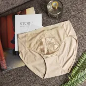 【曼黛瑪璉】雙弧 中腰三角棉內褲(薄霧膚)