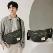 (店+)【LEESA】郵差包\尼龍包包\迷彩包包\防水\帆布包\隨身小包\側背包\黑色包包\胸包\斜背包\男包\包包