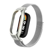 含金屬殼 米蘭 磁吸 錶帶 適用 小米手環 11 10 9 Xiaomi Band 三珠 NFC 陶瓷版 含殼 含保護殼