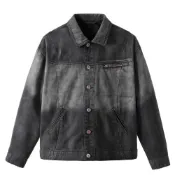 (店+)【米蘭精品】現貨+預購 美式牛仔外套丹寧夾克經典牛仔襯衫休閒長袖上衣(復古水洗漸變牛仔男外套2色74iz33)