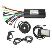 【Lixada】電動自行車鋰電池改裝控制器套件30A正弦波帶面板DC24 36 48V