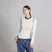 【giordano ladies】25FW 修身撞色針織衫(02355505)