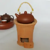 全球選品1館 生活百貨 傳統紅泥茶爐高腳爐 功夫茶爐 火爐炭爐風爐炭爐旅行茶爐欖炭