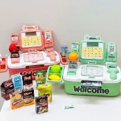 兒童超市仿真收銀機玩具 互動學習收銀機 家家酒玩具 兒童玩具 益智玩具 聲光玩具  禮物