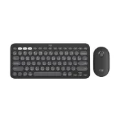 (店+)【Logitech 羅技】Logitech 羅技 Pebble2 Combo 無線藍牙鍵盤滑鼠組 石墨灰