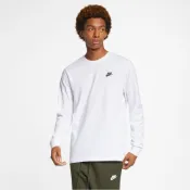 NIKE 長袖上衣 AS M NSW CLUB TEE - LS 男 白色 AR5194100 廠商直送