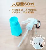 隨身噴霧瓶 掛式噴霧瓶 攜帶式噴霧瓶 60ml 酒精 香水 分裝瓶 塑膠空瓶 含登山扣 台灣出貨【139百貨】