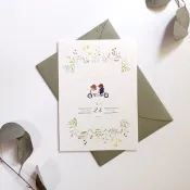 我想和你一起生活狗狗水彩插畫喜帖/邀請卡 公版/客製